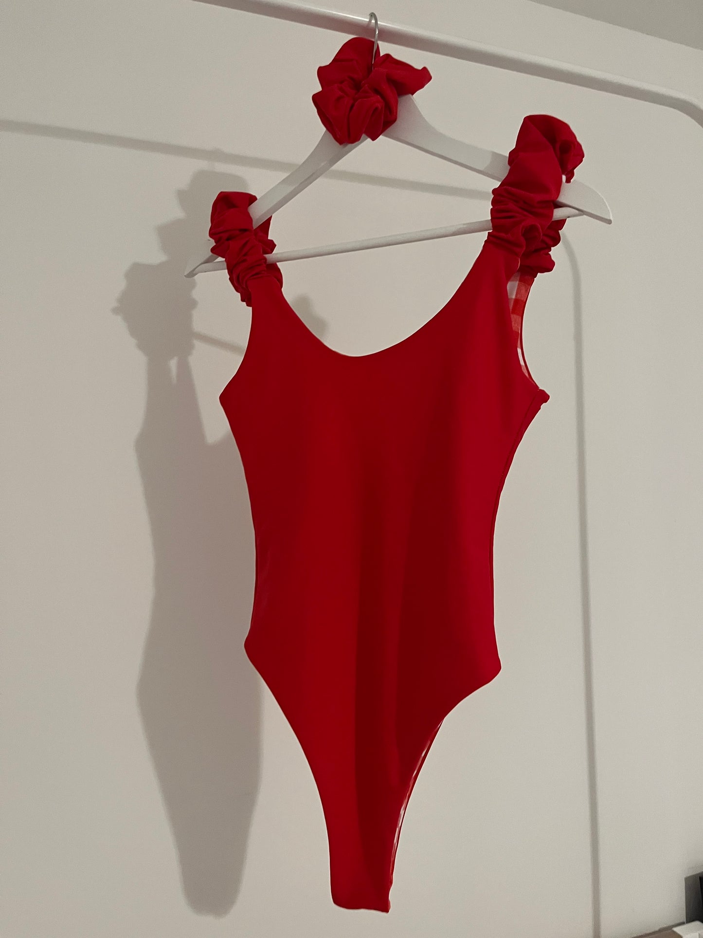GINGHAM RUCHED REVERSIBLE SWIMSUIT