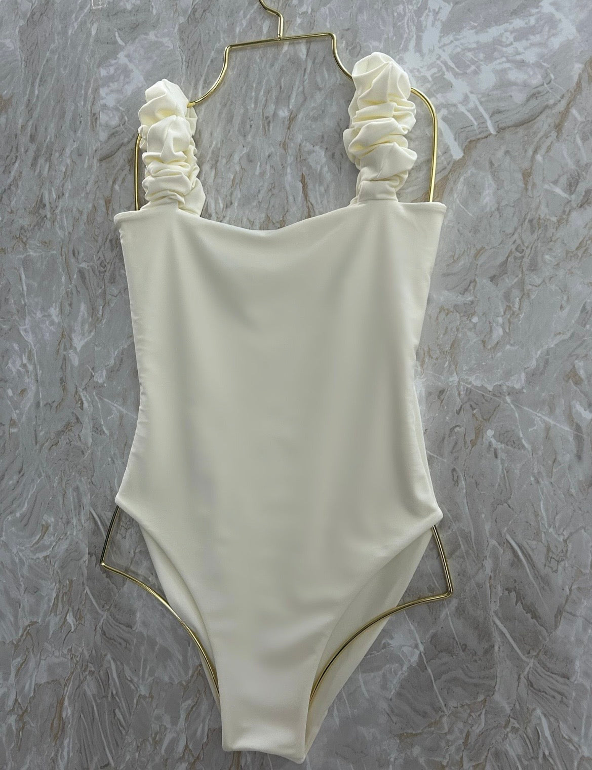 IVORY ANYA RUCHED SWIMSUIT