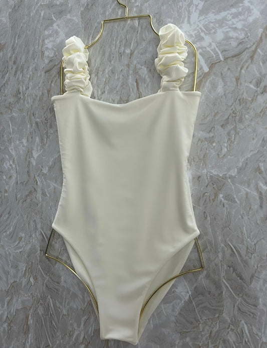 IVORY ANYA RUCHED SWIMSUIT