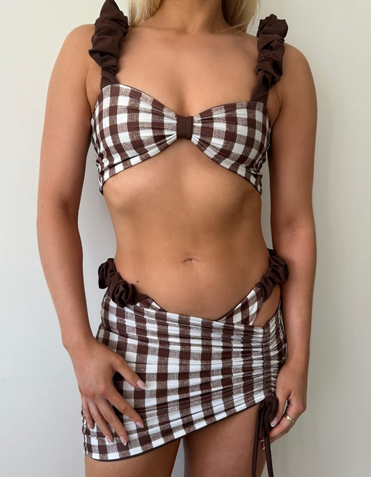 The ruched tie skirt