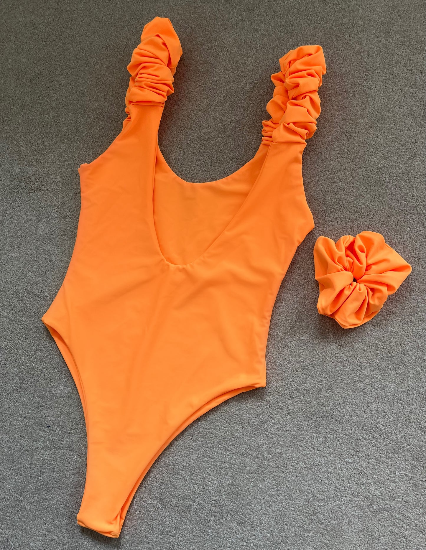 RUCHED SHOULDER SWIMSUIT