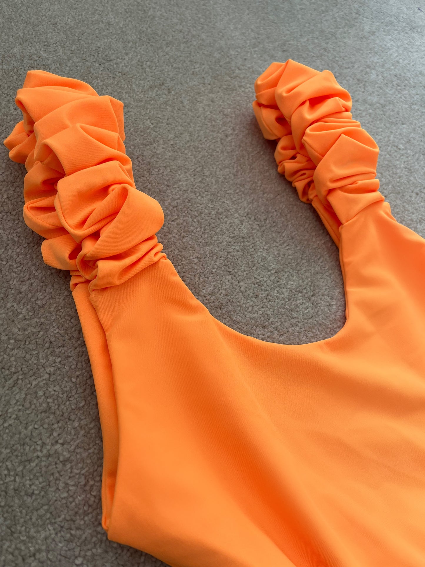 RUCHED SHOULDER SWIMSUIT