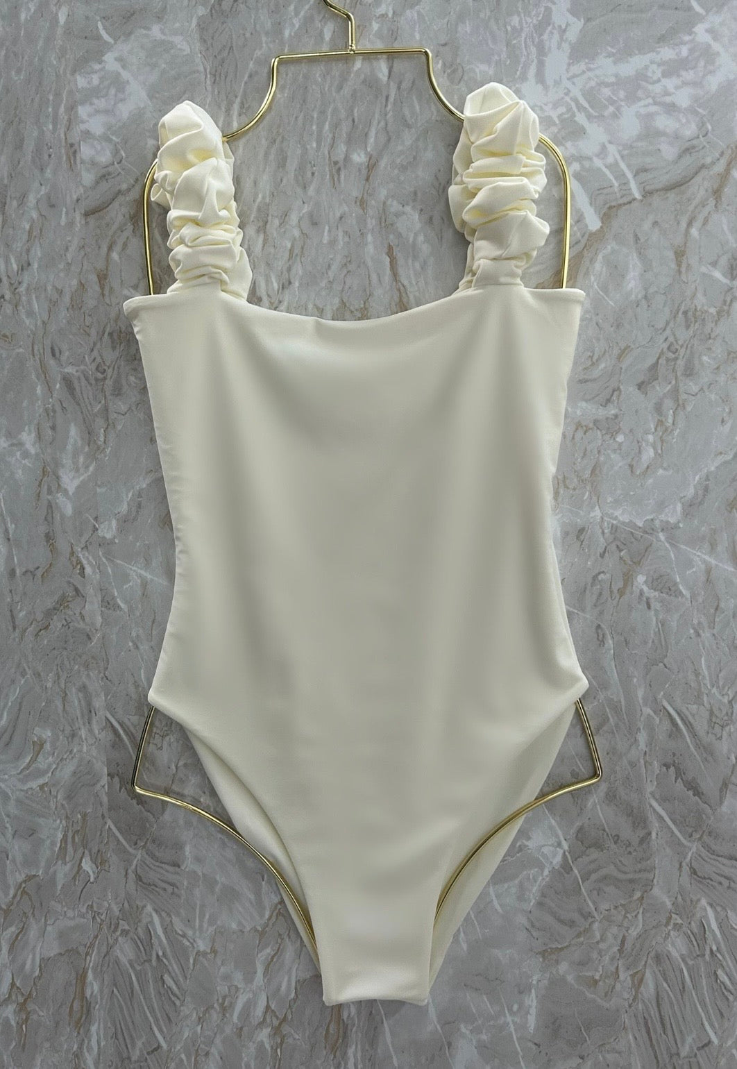 IVORY ANYA RUCHED SWIMSUIT